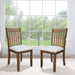 Dining Room Furniture, Dining Chair with LIGHT BROWN Finish Set of 2 Seating Chairs Cushion Seats Wooden Back Kitchen Breakfast Chairs - DTYStore