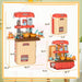 3 in 1 Kids Kitchen Playset, Foldable Play Kitchen Set Converted into Travel Luggage, 36Pcs Play Kitchen Accessories, Pretend Play Toys for Toddlers 3-6 Years Old, Multicolor