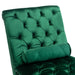 COOMORE Velvet Chaise Lounge Indoor,Button-Tufted Upholstered Chaise Lounge Chair with Pillow for Bedroom Living Room Office (Emerald Velvet)