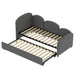 Twin Size Twin Size Bed frames With An Another Bed frame, Velvet Upholstered Daybed, Modern Sofa Bed Daybed Frame for Bedroom Living Room, Suitable for Living Room, Kids Room, Bedroom (Ddry Gray) - DTYStore