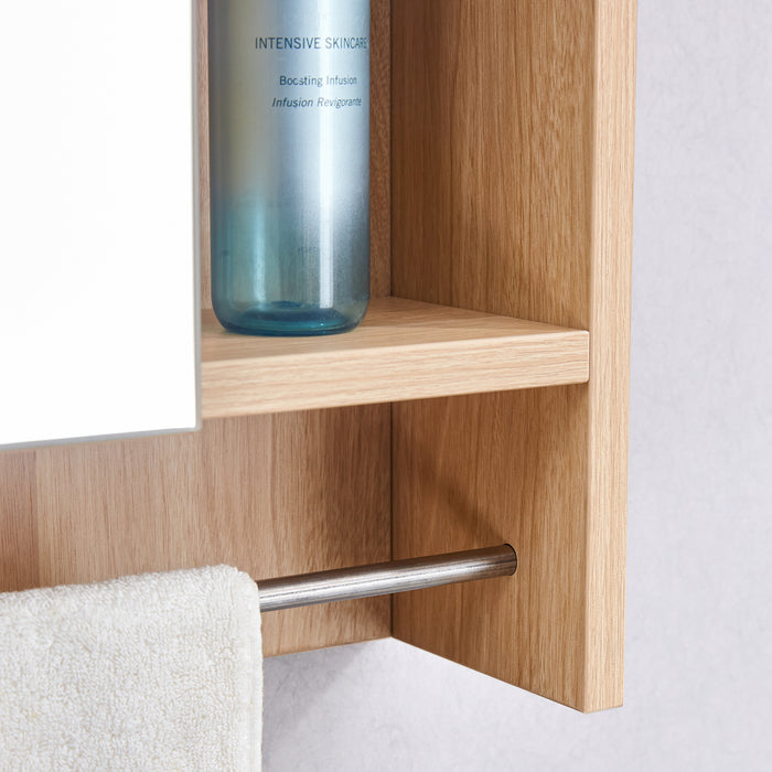 Bathroom Mirror Cabinet Wall Mounted,Medicine Cabinet,Over The Toilet Storage Cabinet with Shelves and Towel Rack - DTYStore