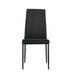 Dining chairs set of 4, Black modern kitchen chair with metal leg