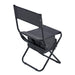 Set of 3, Folding Outdoor Table and Chairs Set for Indoor, Outdoor Camping, Picnics, Beach,Backyard, BBQ, Party, Patio, Black/Gray - DTYStore