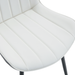Extended Seat Cushion PU Dining Chair Set - Four Pieces.Smooth line design.Can integrate well into various modern home decoration styles.White and Dark Gray Splicing Colors. - DTYStore
