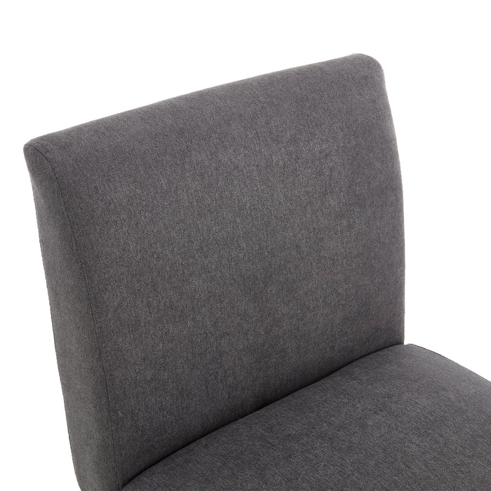 360 Degree Swivel Upholstered Dining Chairs Set of 2 Swivel Dining Room Chairs Kitchen Chairs Casters & Storage Comfy Modern Rolling Chair for Living Room Fabric Armless Chair - DTYStore