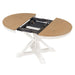 Retro Functional Extendable Dining Table with a 12" Leaf for Dining Room and Living Room