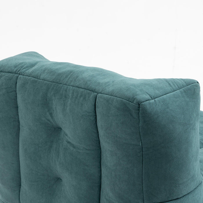 Fluffy bean bag chair, comfortable bean bag for adults and children, super soft lazy sofa chair with memory foam and ottoman, indoor modern focus bean bag chair for living room, bedroom, apartment - DTYStore