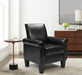 Accent Chairs, Comfy Sofa Chair, Armchair for Reading, Living Room, Bedroom, Office, Waiting Room, PU leather, Black