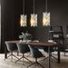 Modern Crystal Pendant Light - 3 Pack, Adjustable Hanging Ceiling Lamp with Crystal Prism Design for Dining Room, Kitchen Island, and Living Room -Chrome Finish - DTYStore