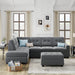 Orisfur. Sectional Sofa with Reversible Chaise Lounge, L-Shaped Couch with Storage Ottoman and Cup Holders