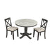 Orisfur. 5 Pieces Dining Table and Chairs Set for 4 Persons, Kitchen Room Solid Wood Table with 4 Chairs