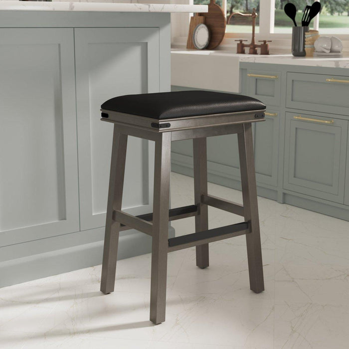 Cortez Bonded Leather Stool, 24" Counter Height or 30" Bar Height