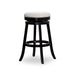 Creede Backless Fabric Swivel Stool, 24" Counter or 30” Bar Stool 30" Bar Height Espresso Beige Fabric