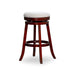 Creede Backless Fabric Swivel Stool, 24" Counter or 30” Bar Stool 30" Bar Height Cherry Beige Fabric