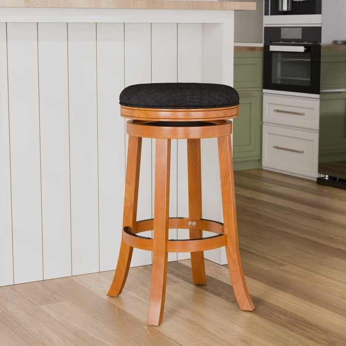 Creede Backless Fabric Swivel Stool, 24" Counter or 30” Bar Stool