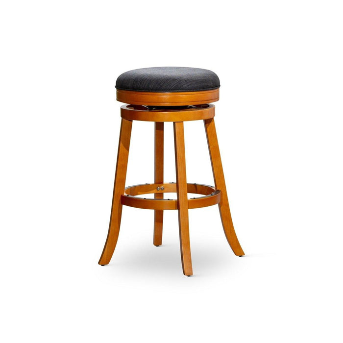 Creede Backless Fabric Swivel Stool, 24" Counter or 30” Bar Stool 30" Bar Height Natural Charcoal Fabric