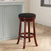 Creede Bonded Leather Backless Swivel Stool, 24" Counter or 30” Bar Stool