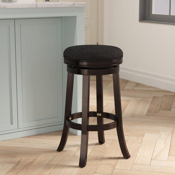 Creede Bonded Leather Backless Swivel Stool, 24" Counter or 30” Bar Stool