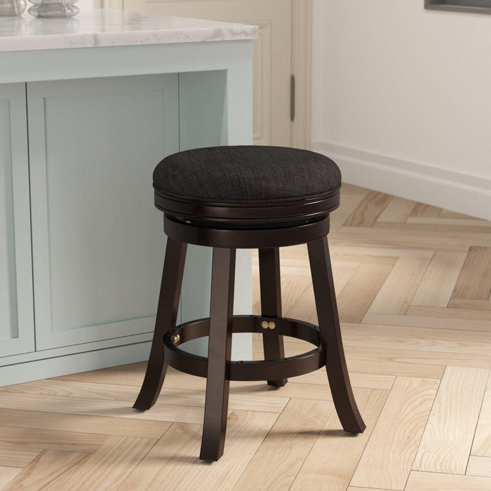 Creede Bonded Leather Backless Swivel Stool, 24" Counter or 30” Bar Stool