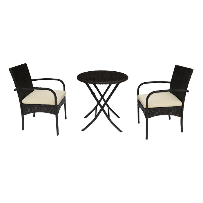 Outdoor Dining Set 3Pcs Bistro Set, 2 - Person Round - DTYStore