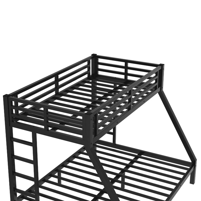 Metal Twin XL over Queen Bunk Bed for Teens and Adults,Space-Saving/Noise Reduced/No Box Spring Needed, Old SKU W1307S00045 - DTYStore