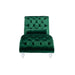 COOMORE Velvet Chaise Lounge Indoor,Button-Tufted Upholstered Chaise Lounge Chair with Pillow for Bedroom Living Room Office (Emerald Velvet)