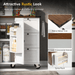 54.5" Farmhouse Kitchen Island with Power Outlet, Kitchen Storage Island with Internal Storage Rack, Drop Leaf, Spice Rack, Rolling Kitchen Cart on Wheels, for Home, Kitchen and Dining Room,White - DTYStore