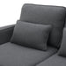 Modern Linen Fabric Sofa with Armrest Pockets and Pillows, Minimalist Style Couch