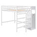 Full Size Loft Bed with Built-in Storage Wardrobe and Staircase, White(Old SKU:SM000527AAK) - DTYStore