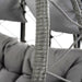 2 Persons Egg Chair with Stand Indoor Outdoor Swing Chair Patio Wicker Hanging Egg Chair Hanging Basket Chair with Stand for Bedroom Living Room Balcony - DTYStore