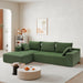 Modular Sectional Living Room Sofa Set, Modern Minimalist Style Upholstered Couch,2 PC Free Combination Green