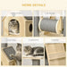 Cozy-House Cat Tree for Indoor Cats with Pillow-Covered Perches, Spinning Toy, Modern Climbing Activity Cat Tower with Scratching Posts, Cat Condo, Ladder, Natural