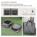 39" Portable Soft-Sided Pet Cat Carrier with Divider, Two Compartments, Soft Cushions, & Storage Bag, Grey - DTYStore