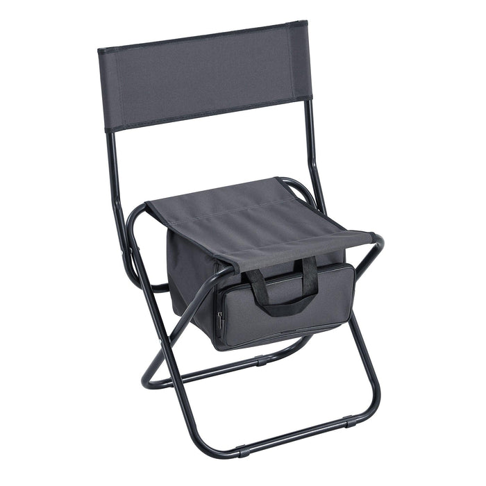 Set of 3, Folding Outdoor Table and Chairs Set for Indoor, Outdoor Camping, Picnics, Beach,Backyard, BBQ, Party, Patio, Black/Gray - DTYStore