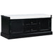 TREXM Storage Bench with 2 Drawers and 2 Cabinets, Shoe Bench with Removable Cushion for Living Room, Entryway (Black)