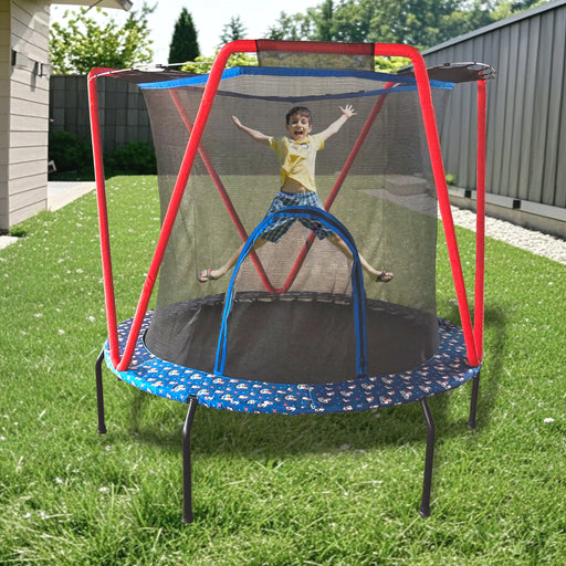 66'' Trampoline for Kids Toddler Indoor Outdoor Small Trampolines for Baby with heighten net No-Gap Design for Kids - DTYStore