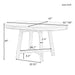 Farmhouse Round Extendable Dining Table with 16" Leaf Wood Kitchen Table