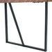 A minimalist retro rectangular dining table with a specially textured top and black metal legs.Contemporary Minimalist MDF Dark Wood Textured Tabletop.Able To Give People A Visual Beauty With Rules. - DTYStore