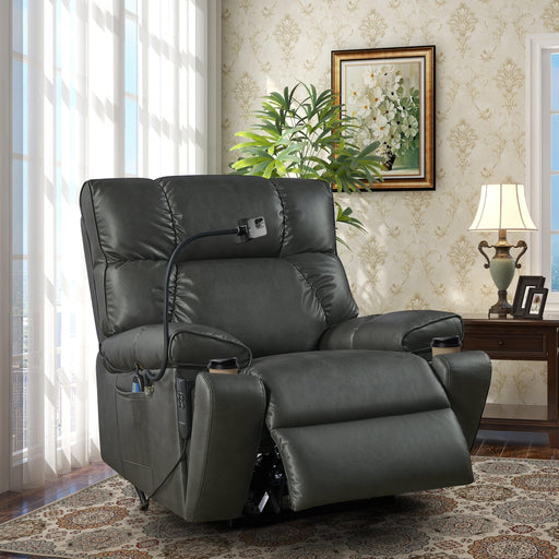 Recliner Chair with Phone Holder,Electric Power Lift Recliner Chair with 2 Motors Massage and Heat for Elderly, 3 Positions, 2 Side Pockets, Cup Holders - DTYStore