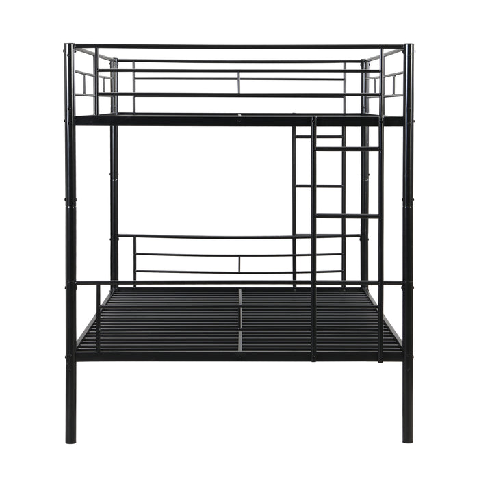 Full Over Full Metal Bunk Bed , No Box Spring Needed, Easy Assemble - DTYStore