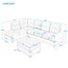 Orisfur. Sectional Sofa with Reversible Chaise Lounge, L-Shaped Couch with Storage Ottoman and Cup Holders