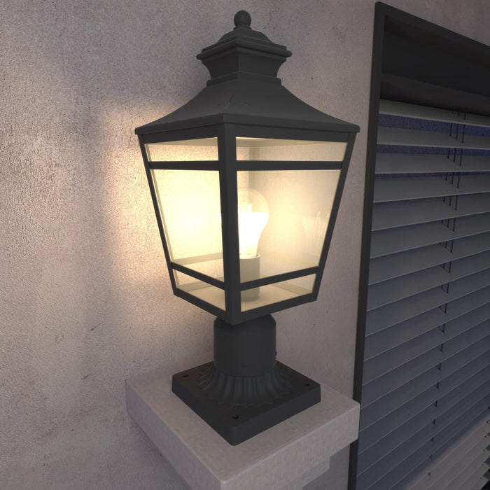 Large Outdoor Post Lights Lamp Post Light Fixture, 18.1inch Waterproof Aluminum Post Lamp with Clear Glass, Fence Post Deck Lighting for Garden, Patio, Pathway (2 pack) - DTYStore