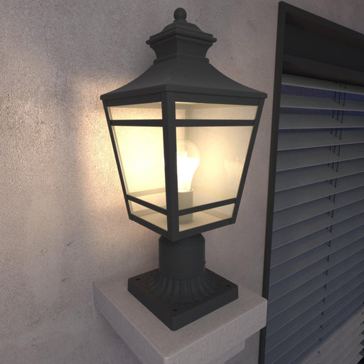 Large Outdoor Post Lights Lamp Post Light Fixture, 18inch Waterproof Aluminum Post Lamp with Clear Glass, Fence Post Deck Lighting for Garden, Patio, Pathway - DTYStore