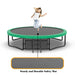 14FT Trampoline with Enclosure - Recreational Trampolines with Ladder and AntiRust Coating, ASTM Approval Outdoor Trampoline for Kids - DTYStore