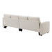 Modern Linen Fabric Sofa with Armrest Pockets and Pillows, Minimalist Style Couch