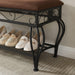 Shoe Rack Bench for Entryway, Industrial Bench, Rustic Shoe Rack for Small Spaces, Upholstered Entryway Bench, Multipurpose Entryway - DTYStore