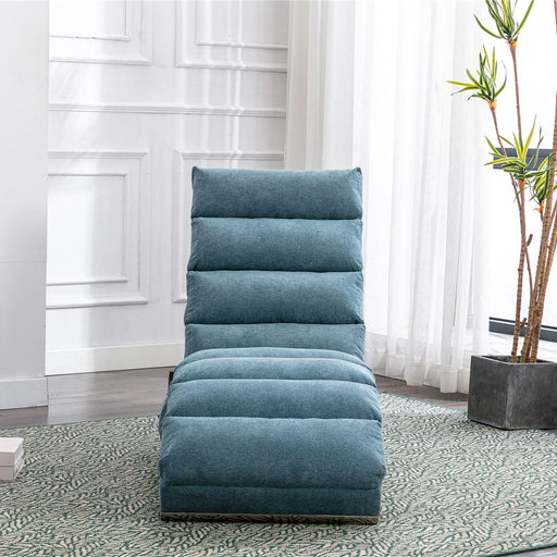 Linen Massage Chaise Lounge Indoor with Remote Control,Ergonomic Electric Massage Long Lounger with 5 Modes for Office, Living Room,Bedroom (Blue) - DTYStore