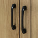 3 Door Wooden Storage Wardrobe for Dedroom with Shelves and 2 Drawers, Side Storage Shelves,Nature - DTYStore