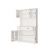 71' Pantry Storage Cabinet with Microwave Oven Countertop, Freestanding Hutch Cabinet with 3 Adjustable Shelves, 5 glass Doors and 1 Large Drawer-White - DTYStore