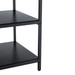 47.3-inch diameter modern splicing circular dining table - double-layer storage, wood and black fan-shaped diagonal color matching design, interpreting home aesthetics and practicality. - DTYStore